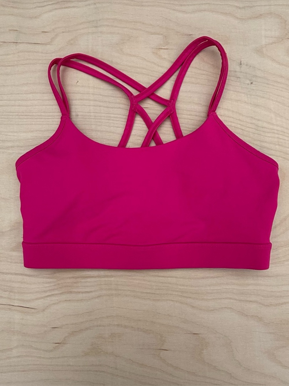 Reebok Bright Pink Strappy Padded Sports Bra size M